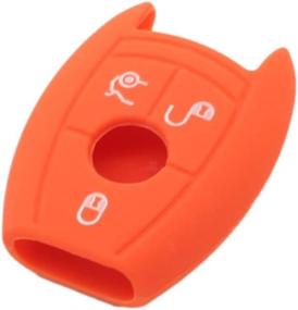 img 4 attached to SEGADEN Silicone Cover Protector Case Holder Skin Jacket Compatible With MERCEDES BENZ Smart Remote Key Fob 3 4 Button CV9950 Orange