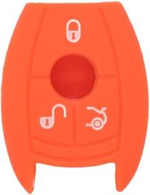 img 3 attached to SEGADEN Silicone Cover Protector Case Holder Skin Jacket Compatible With MERCEDES BENZ Smart Remote Key Fob 3 4 Button CV9950 Orange