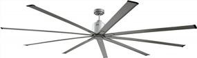img 3 attached to Big Air 72" Industrial Indoor/Outdoor Ceiling Fan, 6 Speed With Remote, Silver