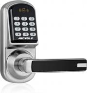 keyless entry electronic door-lock with lever and automatic locking - ardwolf a30, compatible with ardwolf 13.56mhz rfid keyfobs, right-handle logo