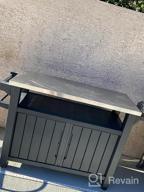 img 1 attached to Portable Outdoor Table And Storage Cabinet - Keter Unity XL With Hooks For Grill Accessories And Stainless Steel Top review by Wendy Owens