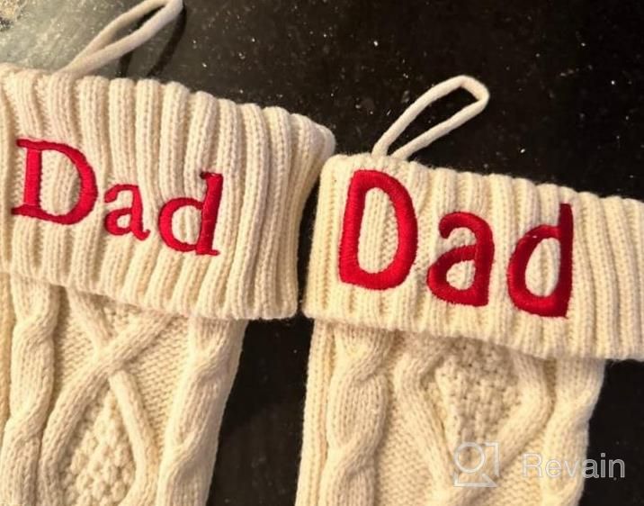 img 1 attached to Personalized Christmas Stockings 22" Custom Embroidered Name Burlap Fireplace Red Rustic Farmhouse Hanging Ornament Family Decorations Xmas Gift 2022 Holiday - 1 Pack review by Megan Knoll