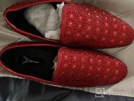 img 1 attached to Vintage Fashion Rhinestone Designer Loafers Men's Shoes in Loafers & Slip-Ons review by Jason Bolden