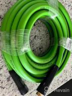 img 1 attached to 5/8" X 10' Garden Hose - Heavy Duty Hybrid, Kink Resistant, All-Weather Flexible With Swivel Grip Handle & 3/4" GHT Brass Fittings (Green + Blue) review by Stacey Growe