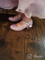 img 1 attached to ALPHELIGANCE Sparkling Girls' Flats for Parties - Mary Jane Princess Dress Shoes review by Tracy Love