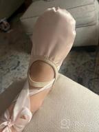 img 1 attached to STELLE Ballet Slippers Gymnastics Ribbon Girls' Shoes review by Scott Chen
