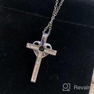 img 1 attached to Teen's or Women's Heart Gem Cross Pendant Necklace in Sterling Silver review by Jessica Bohannon