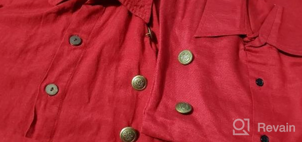 img 1 attached to Mens Steampunk Victorian Cosplay Costume Cotton/Linen Airship Shirt - ThePirateDressing review by Mike Pettigrew