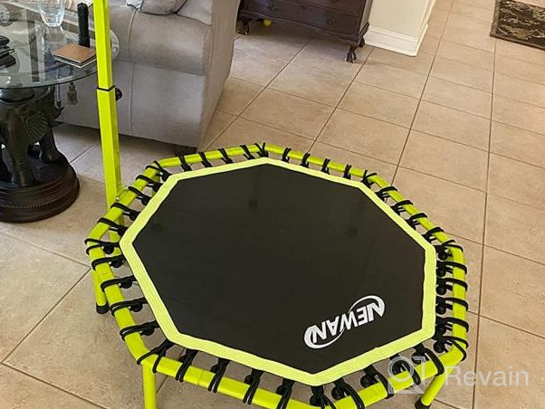 img 1 attached to Jump Into Fitness With The Newan 48" Trampoline: Adjustable Handle Bar And Silent Bungee Rebounder For Adults review by Joe Medlin