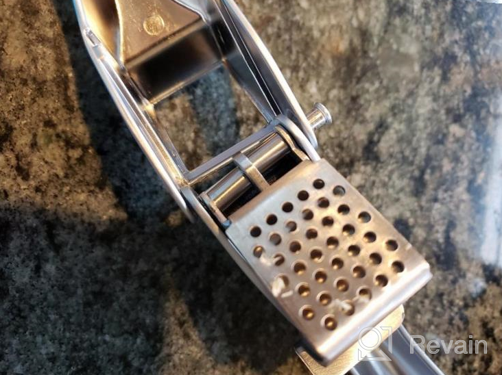 img 1 attached to Effortlessly Crush And Slice Garlic With Cestari Kitchen'S Heavy-Duty Stainless Steel Garlic Press review by Matthew Oumer