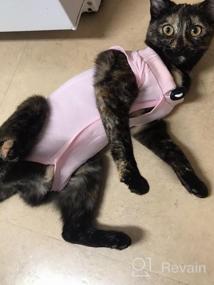 img 8 attached to 🐱 Surgical Abdominal Wound Recovery Suit for Cats - Indoor Pet Clothing & E-Collar Alternative Pajama Suit After Surgery