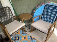 img 1 attached to 3Pc Outdoor Rocking Chair Bistro Set With Coffee Table - PatioFestival Wood Grain Finish All Weather Frame Conversation Set (Blue) review by Dave Baker