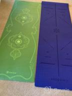 img 1 attached to Ewedoos Alignment Lines Yoga Mat - Non-Slip Textured TPE Mat, 1/4-Inch Thick High Density Padding For Comfortable Yoga, Pilates, And Fitness - Eco-Friendly And Sore-Knee Avoiding review by Jeff Shapiro