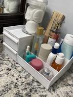 img 1 attached to Organize Your Beauty Essentials With Our Elegant Makeup Desk Drawer Organizer In Blue review by Ryan Springer