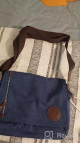 img 7 attached to Stylish Sechunk Canvas Crossbody Messenger Bag For Men And Students
