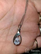 img 1 attached to Celebrate Life With A 925 Sterling Silver CZ Teardrop Ashes Keepsake Pendant Necklace - Perfect Memorial Gift review by Eric Carr