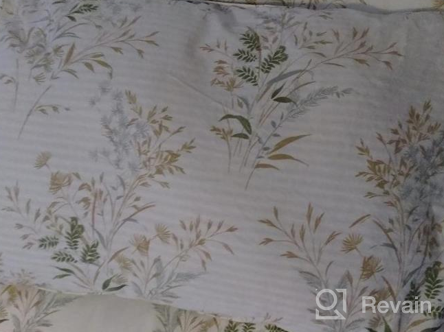 img 1 attached to FADFAY Cotton Duvet Cover Set Queen Size, 600 TC Soft Floral Leaves Bedding, Navy Blue & Blush Pink Reversible Bird Flower Printed Bed Cover Zipper Botanical Bed Sets 3 Pcs, Queen review by Sheila Osorio