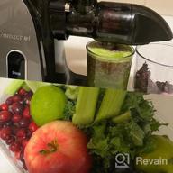 img 1 attached to Juicer Machines,AMZCHEF Slow Masticating Juicer Extractor, Cold Press Juicer With Two Speed Modes, Travel Bottle(500ML),LED Display, Easy To Clean Brush & Quiet Motor For Vegetables&Fruits (Black) review by Marisa Lynn