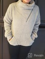 img 1 attached to Women'S Half Zip Sherpa Pullover Fleece Sweatshirt With Pockets review by Dave Goodman