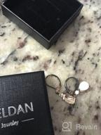 img 1 attached to FEELDAN Premium 14K Gold Plated White Opal Teardrop Lever-Back Dangle Earrings - Hypoallergenic Jewelry review by Candice Lopez