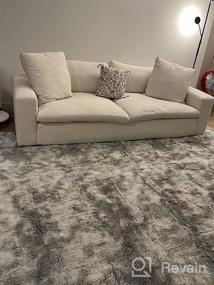 img 6 attached to Black Soft Shag Faux Fur 3X5 Area Rug Non-Slip Plush Fluffy Comfy Rugs For Bedroom Living Room Babys Care Crawling Carpet