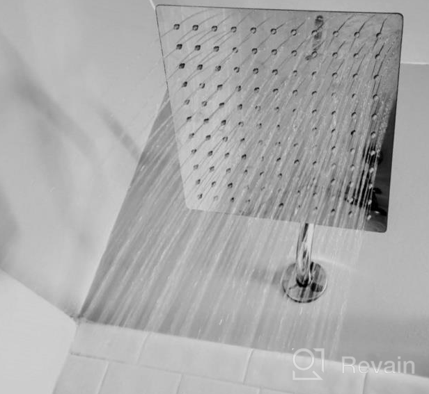 img 1 attached to 12" Rain Shower Head With 13" Extension Arm - Large Rainfall Shower Heads Made Of Stainless Steel - Waterfall Full Body Coverage - Perfect Replacement For Your Bathroom ShowerHead (Brushed Nickel) review by Jake Mccallum