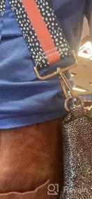 img 5 attached to Широкий ремешок для кошелька Регулируемый ремешок для сумки Сменный плечевой ремень через плечо (широкий: 1,97 дюйма) (золотая пряжка-оранжевый)