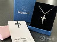 img 1 attached to Myrnaist 925 Sterling Silver Cross Faith Necklace: Stylish Religious Jewelry for Women and Men - Ideal Birthday Gifts for Girls and Boys review by Sarala Cannon