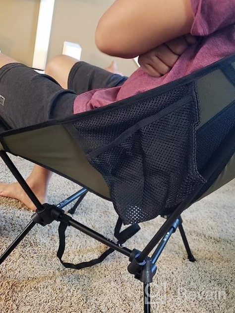 img 1 attached to MARCHWAY Ultralight Folding Camping Chair, Heavy Duty Portable Compact For Outdoor Camp, Travel, Beach, Picnic, Festival, Hiking, Lightweight Backpacking (Sky Blue) review by Henry Johnston