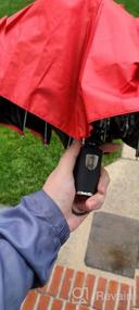 img 5 attached to Компактный и удобный: автоматически открывающийся и закрывающийся зонт для путешествий и повседневного использования - ветрозащитный, легкий и с тефлоновым покрытием