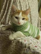 картинка 1 прикреплена к отзыву Soft And Warm Striped Sweater For Cats And Small Dogs - High Stretch, Perfect For Male And Female Kittens - Knitwear Pet Clothes от Chuck Derrick