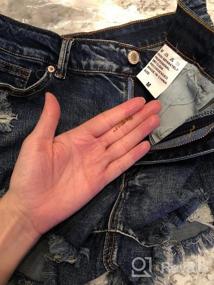 img 4 attached to Women'S Distressed Jean Shorts: Summer Stretch Denim Fray Hem Short Jeans By V VOCNI