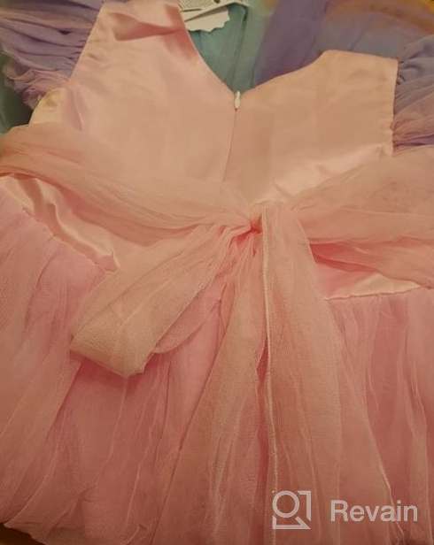 img 1 attached to Adaniwli Girls' Tulle Rainbow 🌈 Pageant Dress for Birthday and Christmas (1-10T) review by Joseph Swanson