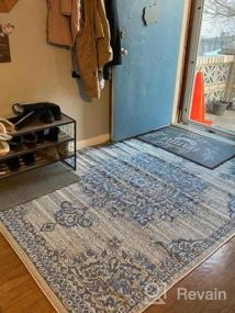 img 5 attached to Stylish And Durable Nicole Miller New York Azalea Medallion Indoor/Outdoor Rug In Grey/Black, Sized 7'9"X10'2