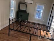 img 1 attached to VECELO Victoria Vintage Style Black Queen Size Metal Bed Frame With Platform, Headboard, Footboard, And Under-Bed Storage – No Box Spring Needed review by Demian Shah