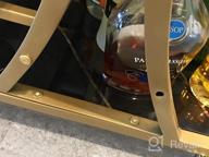 img 1 attached to Entertain In Style With The HOMYSHOPY Gold Bar Serving Cart: Mobile Wine Cart With Glass Holder And Wine Rack, 3-Tier Kitchen Trolley With Tempered Glass Shelves And Gold-Finished Metal Frame review by Leroy Jacobs