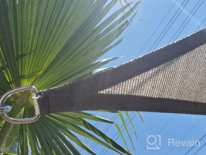 img 1 attached to 12'X12'X12' Beige Triangle Sun Shade Sail - UV Blocking Canovas Cover For Outdoor Patio Pergola review by Omar Obong