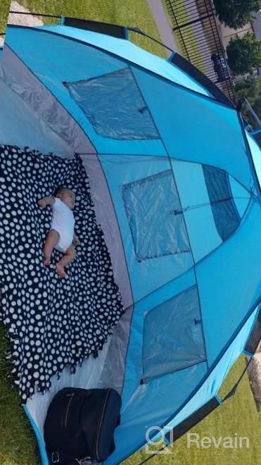 img 1 attached to Instant Beach Sun Shelter: Enjoy The Outdoors With Easy Go Umbrella Tent! review by Andrew Grant