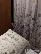 img 1 attached to Set Of 2 Kotile Floral Sheer Curtain Panels With Rod Pocket For Bedroom, Printed Voile Sheer Drapes With Red And Pink Blossom Design, 52 X 84 Inches review by Jerry Leon