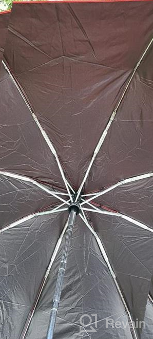 img 1 attached to Lightweight And Windproof Compact Umbrella For Travel: Automatic Open And Close With Teflon Coating - Ideal For Sun And Rain! review by Matt Wigfall