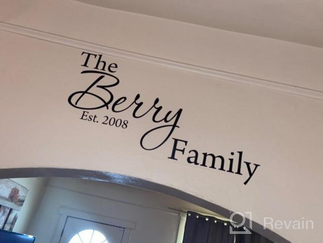 img 1 attached to Personalized Family Name Wall Decal - Customizable Decal Featuring Your Family Name And Initials, Size 30"W X 16"H - VWAQ-CS1 review by Matt Morgan