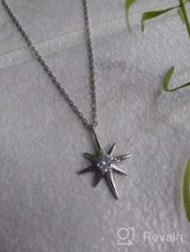 img 5 attached to Dainty Birthstone North Star Starburst Stud Earrings: Suplight 925 Sterling Silver for Women & Girls