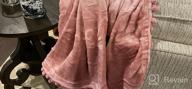 img 1 attached to PAVILIA Pom Pom Blanket: Soft Fleece Buffalo Plaid Throw with Pompom Fringe for Cozy Farmhouse Decor, 50x60 review by Tony Flugence