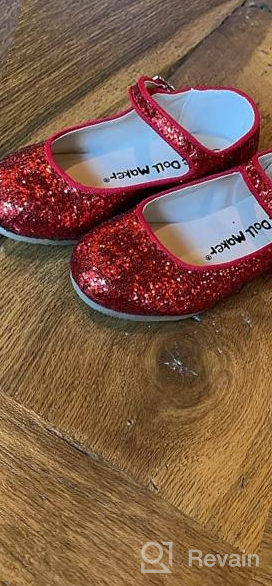 img 1 attached to Doll Maker Chunky Glitter 👞 Flat FBA183009C 13 Girls' Flats Shoes review by Andrew Burnside