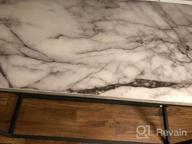 img 1 attached to Modern White Marble Console Table With Gunmetal Frame - Perfect For Entryway/Hallway/Foyer/Enterance & Living Room! review by Mike Lawler