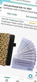 img 5 attached to Toughergun Leather Checkbook Holder Blocking Men's Accessories for Wallets, Card Cases & Money Organizers