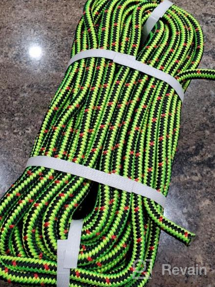 img 1 attached to 150Ft Perantlb Double Braid 16-Strand Polyester Arborist Climbing Rope For Fire Rescue, Parachuting, Boating, And More: Pre-Shrunk, Heat-Stabilized & Durable review by Tim Thuss