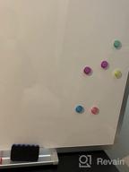 картинка 1 прикреплена к отзыву Универсальная большая магнитная доска для офиса и дома, 72 x 40 дюймов со складным настенным креплением, 1 ластиком, 3 маркерами и 6 магнитами - маркерная доска с алюминиевой рамкой черного цвета от Jason Flippen