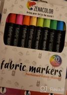 img 1 attached to Transform Your Fabric Creations With Zenacolor 20 Permanent Fabric Markers - Non-Toxic, Indelible Fine Point Textile Pens review by Matt Minette