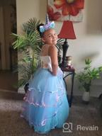 img 1 attached to 🦄 Sparkle and Charm: HIHCBF Girls Unicorn Costume Maxi Gown and Headband for Pageants, Parties, Weddings, Birthdays, Halloween, and Carnivals review by Arunprasath Elliott